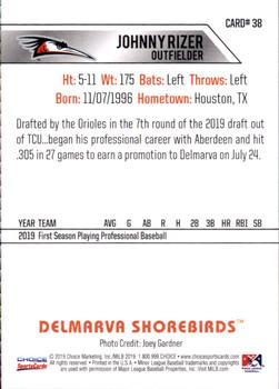 2019 Choice Delmarva Shorebirds Update #38 Johnny Rizer Back