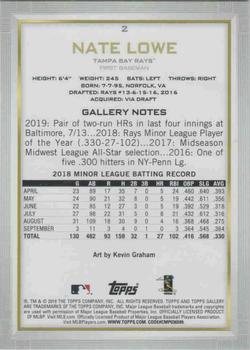 2019 Topps Gallery #2 Nate Lowe Back