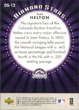 2006 Upper Deck First Pitch - Diamond Stars #DS-12 Todd Helton Back