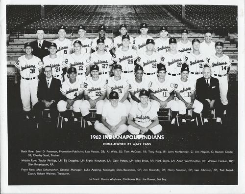 1962 Indianapolis Indians Team Photo #NNO Indianapolis Indians Team Photo Front
