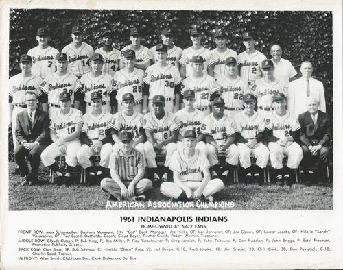 1961 Indianapolis Indians Team Photo #NNO Indianapolis Indians Team Photo Front