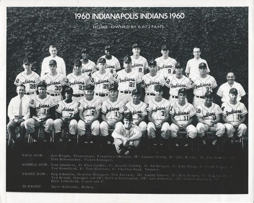 1960 Indianapolis Indians Team Photo #NNO Indianapolis Indians Team Photo Front