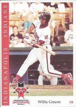 1994 Indianapolis Star & News Indianapolis Indians #NNO Willie Greene Front