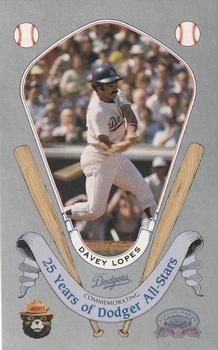 1987 Los Angeles Dodgers All-Stars Smokey #19 Davey Lopes Front