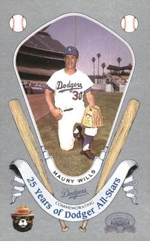 1987 Los Angeles Dodgers All-Stars Smokey #38 Maury Wills Front