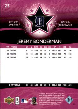 2006 Upper Deck Future Stars - Purple #25 Jeremy Bonderman Back