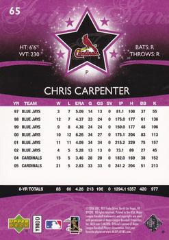 2006 Upper Deck Future Stars - Purple #65 Chris Carpenter Back