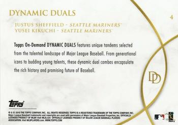 2019 Topps On-Demand Dynamic Duals #4 Justus Sheffield / Yusei Kikuchi Back