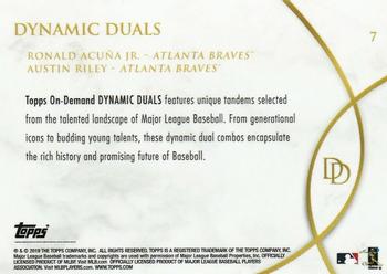 2019 Topps On-Demand Dynamic Duals #7 Ronald Acuna Jr. / Austin Riley Back