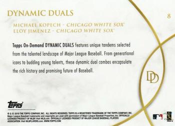 2019 Topps On-Demand Dynamic Duals #8 Michael Kopech / Eloy Jimenez Back