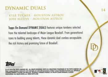2019 Topps On-Demand Dynamic Duals #14 Kyle Tucker / Jose Altuve Back