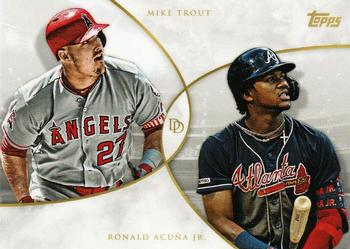 2019 Topps On-Demand Dynamic Duals #18 Mike Trout / Ronald Acuna Jr. Front