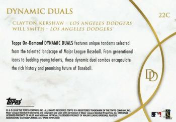 2019 Topps On-Demand Dynamic Duals - Red #22C Clayton Kershaw / Will Smith Back