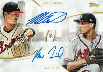 2019 Topps On-Demand Dynamic Duals - Dual Autograph #15-A Mike Soroka / Max Fried Front
