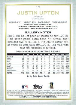 2019 Topps Gallery - Artist Proof #17 Justin Upton Back