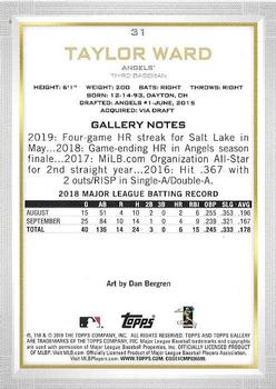 2019 Topps Gallery - Artist Proof #31 Taylor Ward Back