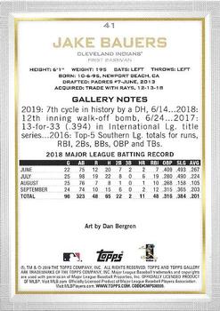 2019 Topps Gallery - Artist Proof #41 Jake Bauers Back