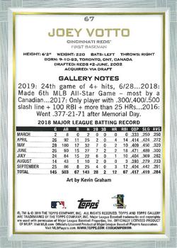 2019 Topps Gallery - Artist Proof #67 Joey Votto Back