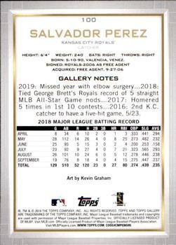 2019 Topps Gallery - Artist Proof #100 Salvador Perez Back