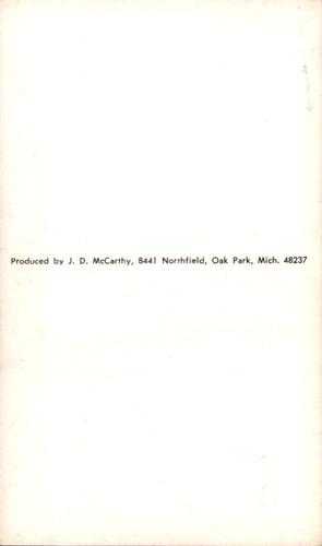 1970 JD McCarthy Postcards #NNO Bob Christian Back