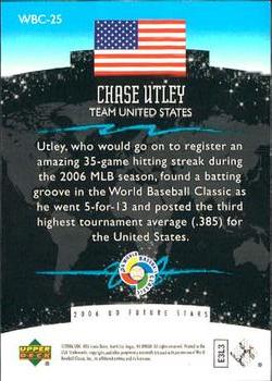 2006 Upper Deck Future Stars - World Future Stars #WBC-25 Chase Utley Back