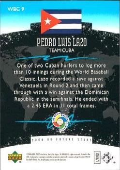 2006 Upper Deck Future Stars - World Future Stars #WBC-9 Pedro Luis Lazo Back