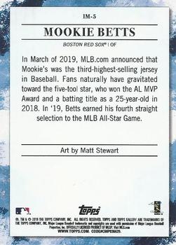 2019 Topps Gallery - Impressionists #IM-5 Mookie Betts Back