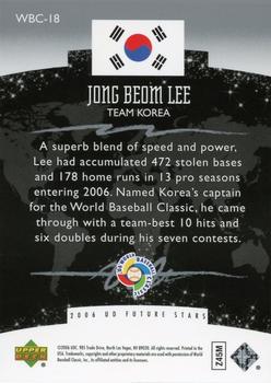 2006 Upper Deck Future Stars - World Future Stars Black #WBC-18 Jong Beom Lee Back