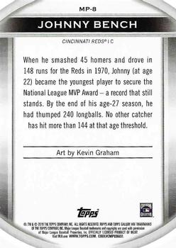 2019 Topps Gallery - Masterpiece #MP-8 Johnny Bench Back