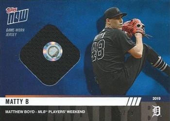 2019 Topps Now Players Weekend - Game-Worn Jersey Relic #PW-62D Matthew Boyd Front