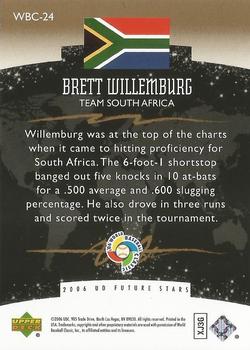 2006 Upper Deck Future Stars - World Future Stars Gold #WBC-24 Brett Willemburg Back