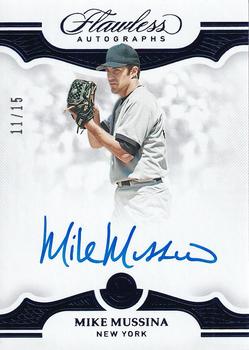 2019 Panini Flawless - Flawless Autographs Sapphire #FA-MM Mike Mussina Front