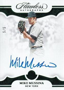 2019 Panini Flawless - Flawless Autographs Emerald #FA-MM Mike Mussina Front