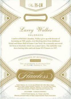 2019 Panini Flawless - Flawless Signatures #FS-LW Larry Walker Back
