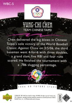 2006 Upper Deck Future Stars - World Future Stars Purple #WBC-5 Yung-Chi Chen Back