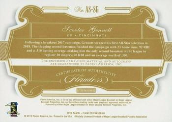 2019 Panini Flawless - Flawless All-Stars Autographs Gold #AS-SG Scooter Gennett Back