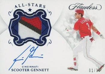 2019 Panini Flawless - Flawless All-Stars Autographs Sapphire #AS-SG Scooter Gennett Front