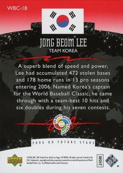 2006 Upper Deck Future Stars - World Future Stars Red #WBC-18 Jong Beom Lee Back