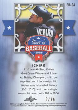2019 Leaf Best of Baseball - Blue Metal #BB-04 Ichiro Back