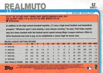 2019 Topps - 582 Montgomery #52 J.T. Realmuto Back