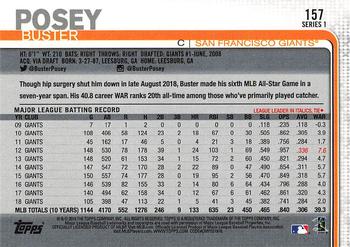 2019 Topps - 582 Montgomery #157 Buster Posey Back