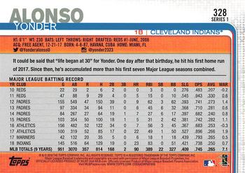 2019 Topps - 582 Montgomery #328 Yonder Alonso Back