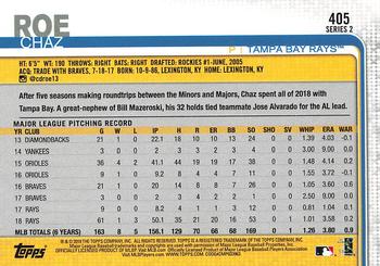 2019 Topps - 582 Montgomery #405 Chaz Roe Back