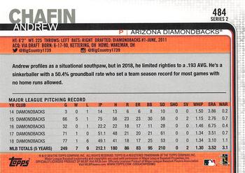 2019 Topps - 582 Montgomery #484 Andrew Chafin Back