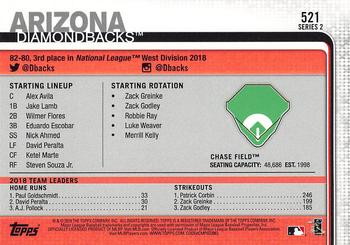 2019 Topps - 582 Montgomery #521 Chase Field Back