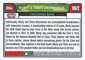 2008 Topps Cincinnati Reds Broadcasters #M&T Marty Brennaman / Thom Brennaman Back