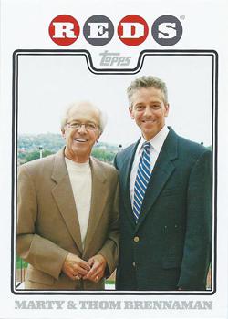 2008 Topps Cincinnati Reds Broadcasters #M&T Marty Brennaman / Thom Brennaman Front