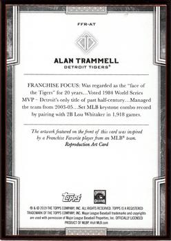 2019 Topps Transcendent Collection - Franchise Favorites Reproductions #FFR-AT Alan Trammell Back