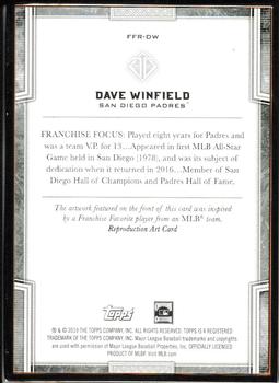 2019 Topps Transcendent Collection - Franchise Favorites Reproductions #FFR-DW Dave Winfield Back