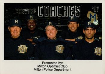 1997 Milwaukee Brewers Police - Milton PD & Milton Optimist Club #NNO Brewers Coaches Front